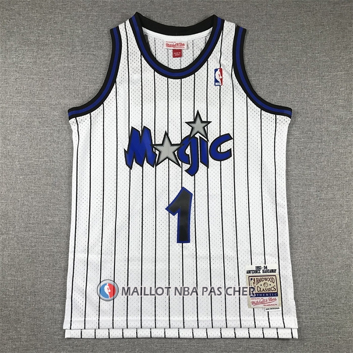 Maillot Enfant Orlando Magic Penny Hardaway NO 1 Mitchell & Ness 1993-94 Blanc